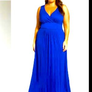 Loveappella Nordstrom Suplice Maxi Dress 2X Blue